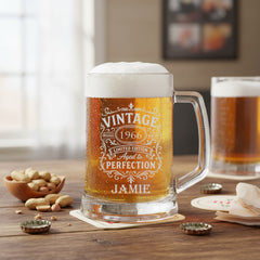 Personalised Engraved Tankard Beer Mug Stein Any Age And Year With Name Happy Birthday Gift Boxed, 510ml personalised beer glasses ukgiftstoreonline