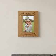 Personalised Best Mummy Portrait Wooden Photo Frame Gift Photo Frame ukgiftstoreonline