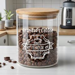 Personalised Coffee Bean Jar with name Gift For Any Occasion