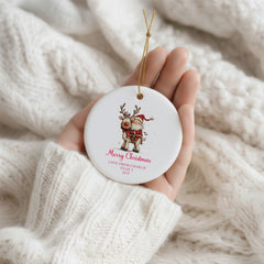 Personalised Thank You Teacher Ceramic Christmas Bauble Ornament Keepsake Gift Personalised Heart Gifts ukgiftstoreonline