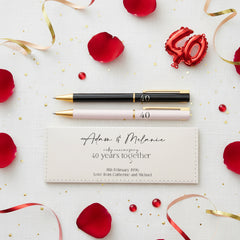 40th Anniversary Pen Set Personalised and Gift Boxed Anniversary Gifts ukgiftstoreonline