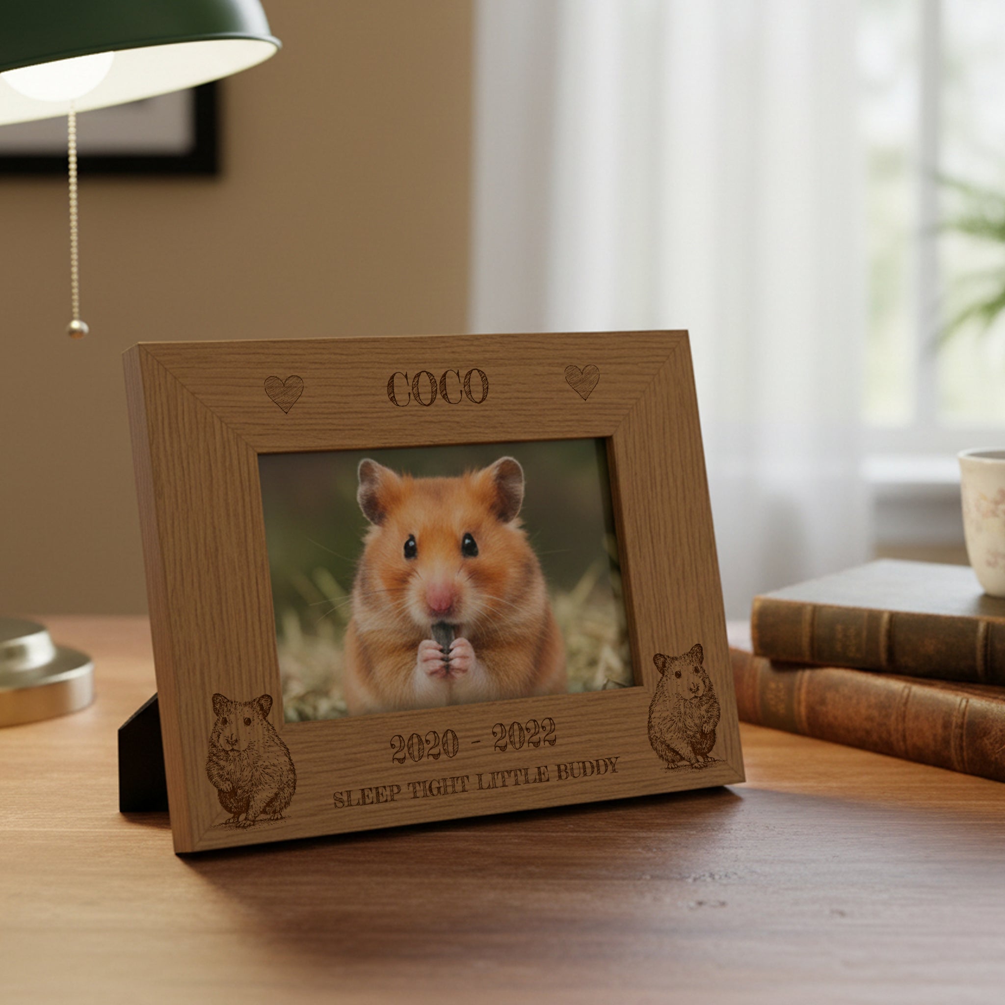 Personalised Engraved Hamster Remembrance Memorial Photo Frame gift