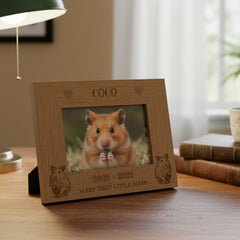 Personalised Engraved Hamster Remembrance Memorial Photo Frame gift