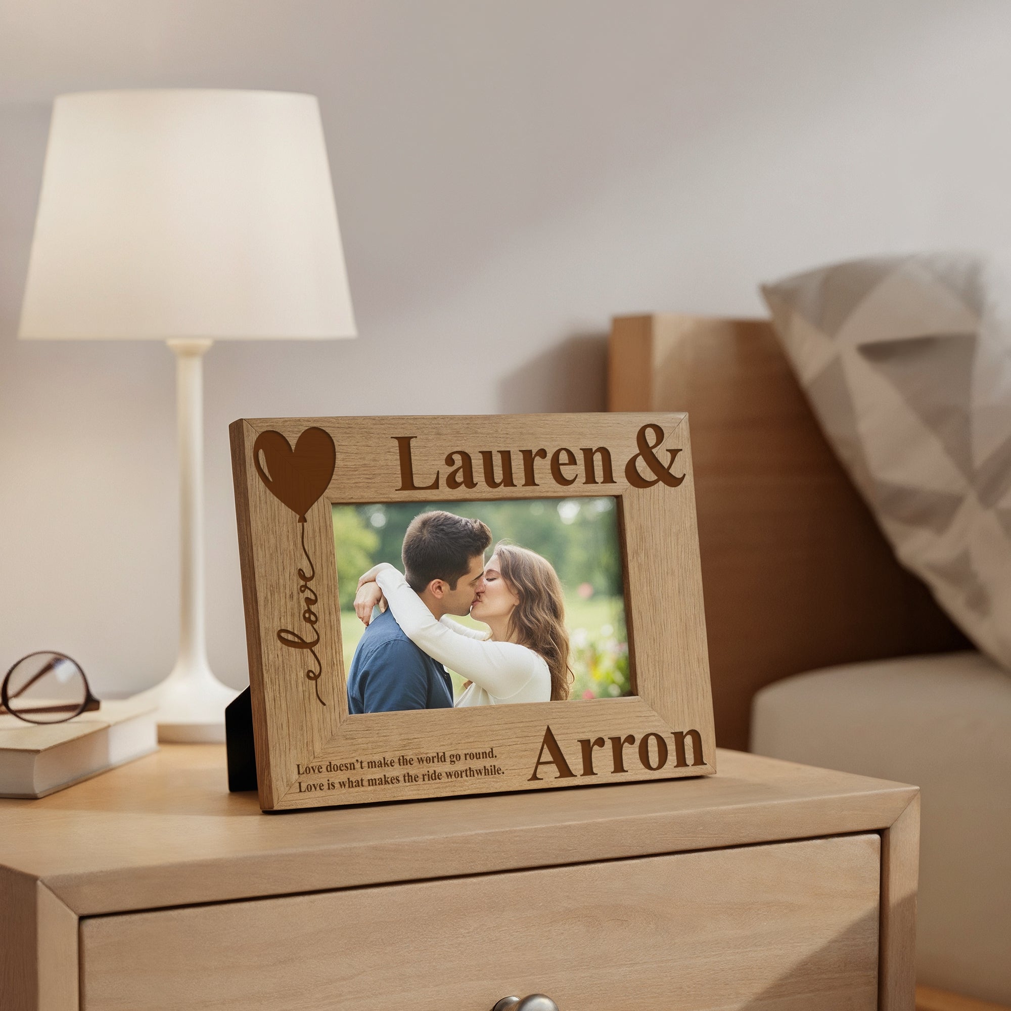 Personalised Love Couple Photo Frame Gift Anniversary Photo Frame ukgiftstoreonline