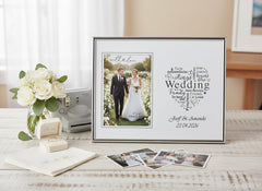 Personalised Wedding Day Silver Heart Photo Frame Gift Boxed Anniversary Photo Frame ukgiftstoreonline