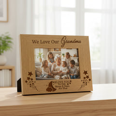 We Love Our Grandma To The Moon and Back Wooden Photo Frame Gift Grandma Photo Frame ukgiftstoreonline
