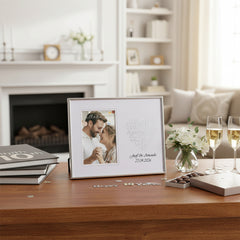 Personalised 10th Anniversary Silver Heart Photo Frame Gift Boxed Anniversary Photo Frame ukgiftstoreonline