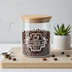 Personalised Coffee Bean Jar with name Gift For Any Occasion