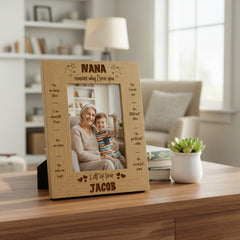 Personalised Nana Photo Engraved Wooden Frame Gift The Reasons I Love You Nana Photo Frame ukgiftstoreonline 5 x 7 Inch