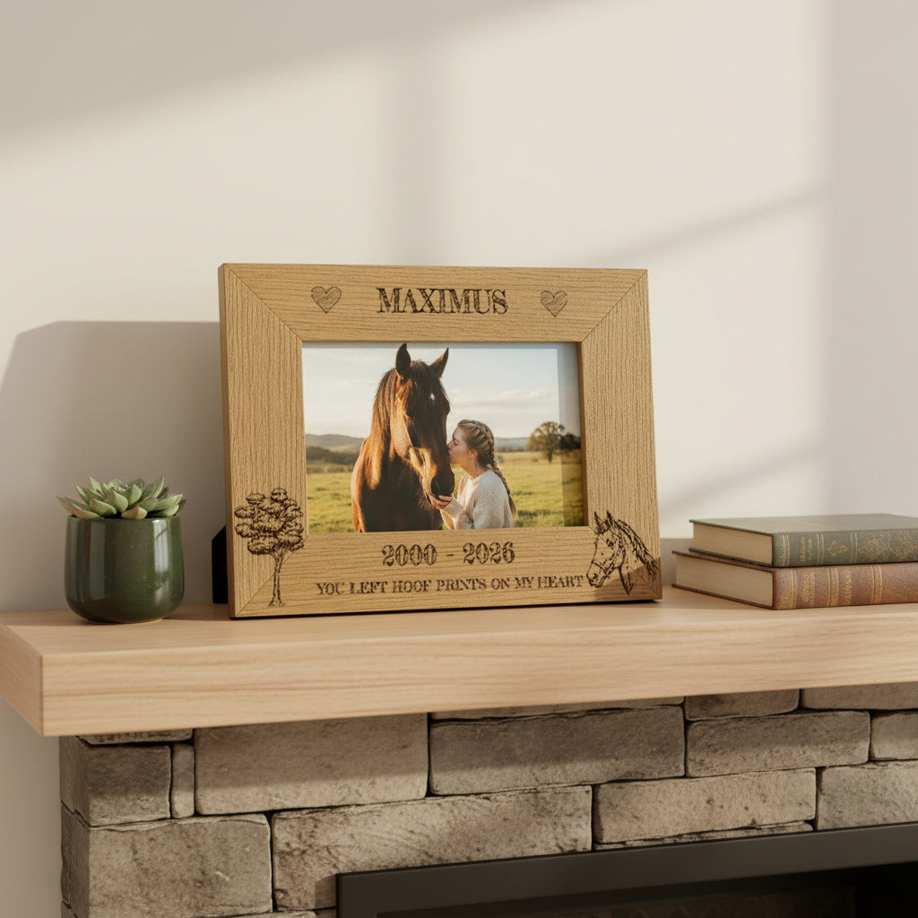 Personalised Engraved Horse Remembrance Memorial Photo Frame gift