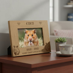 Personalised Engraved Hamster Remembrance Memorial Photo Frame gift