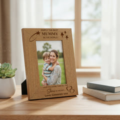 Personalised Best Mummy Portrait Wooden Photo Frame Gift Photo Frame ukgiftstoreonline