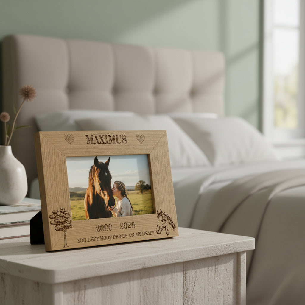 Personalised Engraved Horse Remembrance Memorial Photo Frame gift