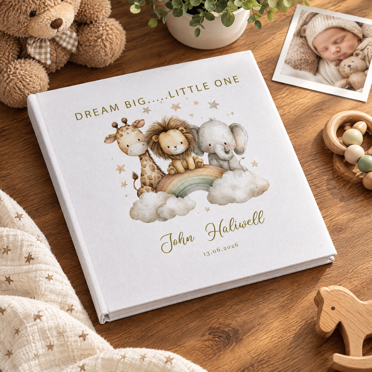 Large Personalised Book Bound Dream Big Little One Photo Album Customized Memory Book photo album ukgiftstoreonline