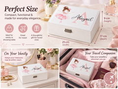 Personalised Girls Ballerina Large Jewellery Box Gift Customised Personalised Jewellery Box ukgiftstoreonline
