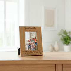 Personalised Grandparents Love Heart Engraved Portrait Photo Frame Gift personalised photo frames ukgiftstoreonline