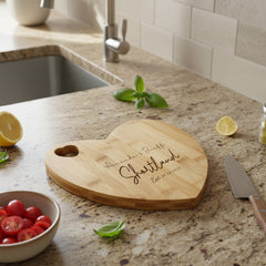 Personalised Engraved Heart Chopping Board Wedding, Anniversary or House Warming gift