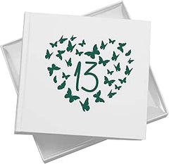 13th Birthday White Photo Album Gift With Butterflies 50 x 6x4 Photos Pack of 5 Wholesale Trade