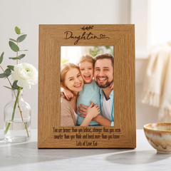 Personalised Daughter Sentiment Gift Wooden Photo Picture Frame Portrait Photo Frame ukgiftstoreonline