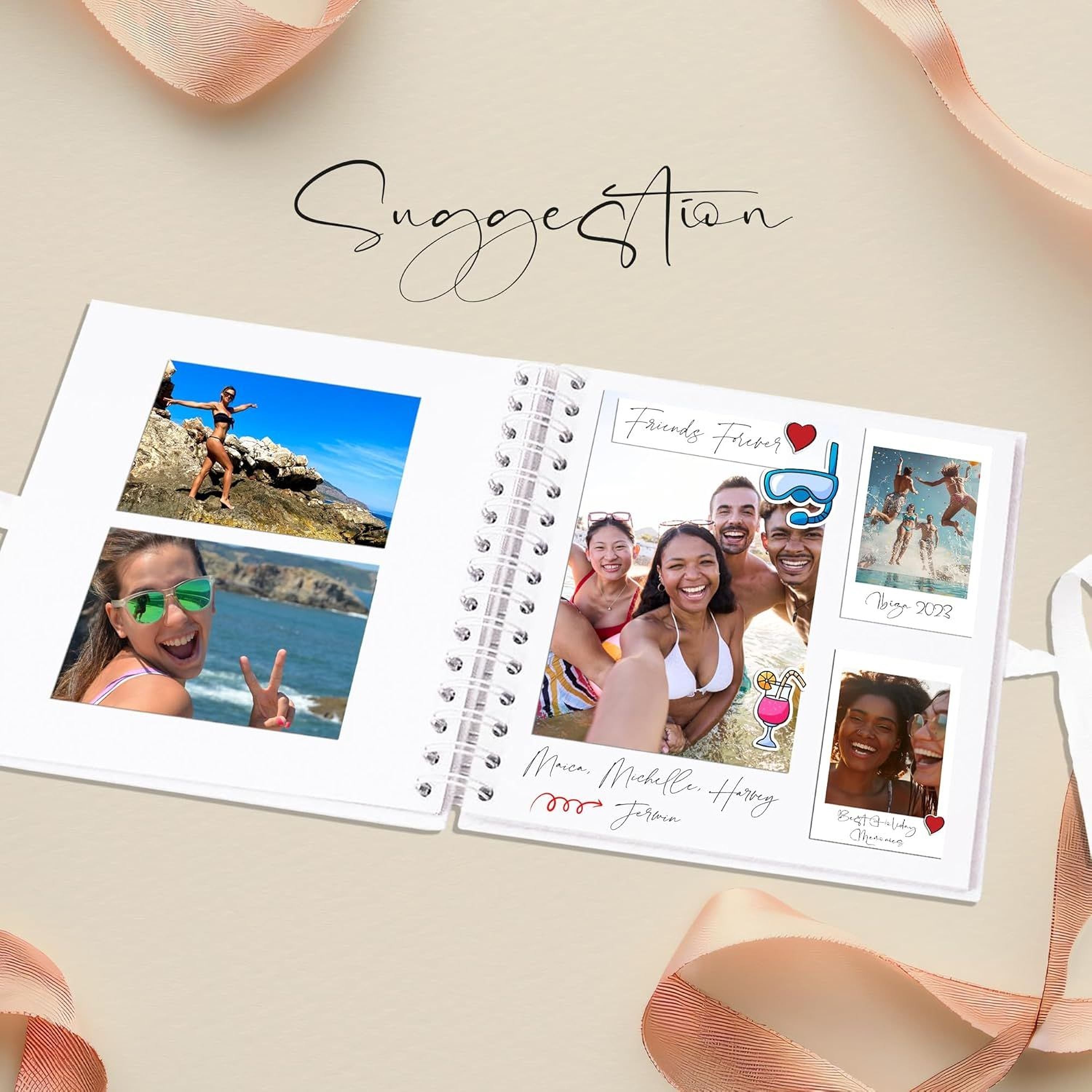 Personalised Hen Party Scrapbook – Elegant Spiral Bound Memory Book For Girls Photo Album ukgiftstoreonline