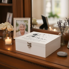 Mum Remembrance Personalised Wooden Keepsake Memory Box Keepsake Wooden box ukgiftstoreonline