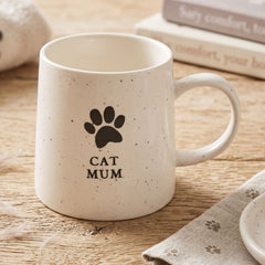 Cat Mum Stoneware Mug – Durable Paw Print Mug | Dishwasher Safe Gift ukgiftstoreonline