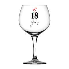 Personalised 18th Birthday Gin Glass Any Name Gifts for Her Girl Women