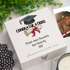 Personalised Congratulations On Your Graduation Gift Keepsake Memory Box