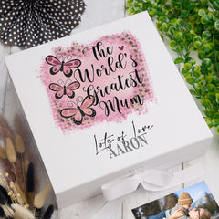 Personalised Worlds Best Mum Gift Keepsake Memory Box