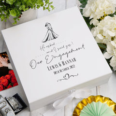 ukgiftstoreonline Personalised He Asked I Said Yes Our Engagement Keepsake Memory Box Gift