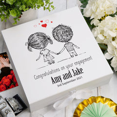 ukgiftstoreonline Personalised Engagement Gift Keepsake Memory Gift Box