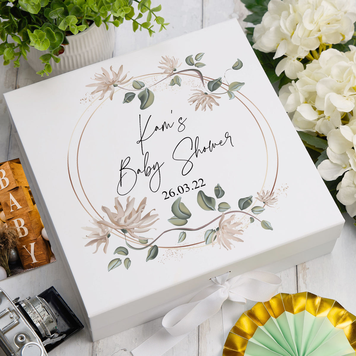 ukgiftstoreonline Personalised Baby Shower Keepsake Memory Box Gift