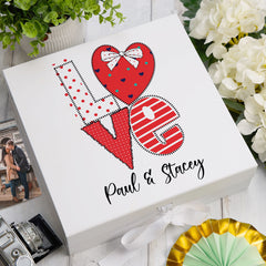 Personalised Love Themed Keepsake Memory Box Gift