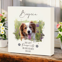 Personalised Pet Dog Memorial Sympathy Plaque Indoor or Outdoor With Photo