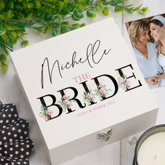 ukgiftstoreonline Personalised Bride Wedding Keepsake Memory Box Gift