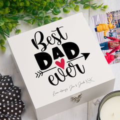 ukgiftstoreonline Personalised Best Dad Ever Keepsake Memory Gift Box