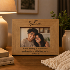 Personalised Sister Photo Frame, Wooden Landscape Sentiment Gift Photo Frame ukgiftstoreonline