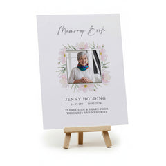 Personalised Funeral Condolence Sign For Guest Book With Easel A5
