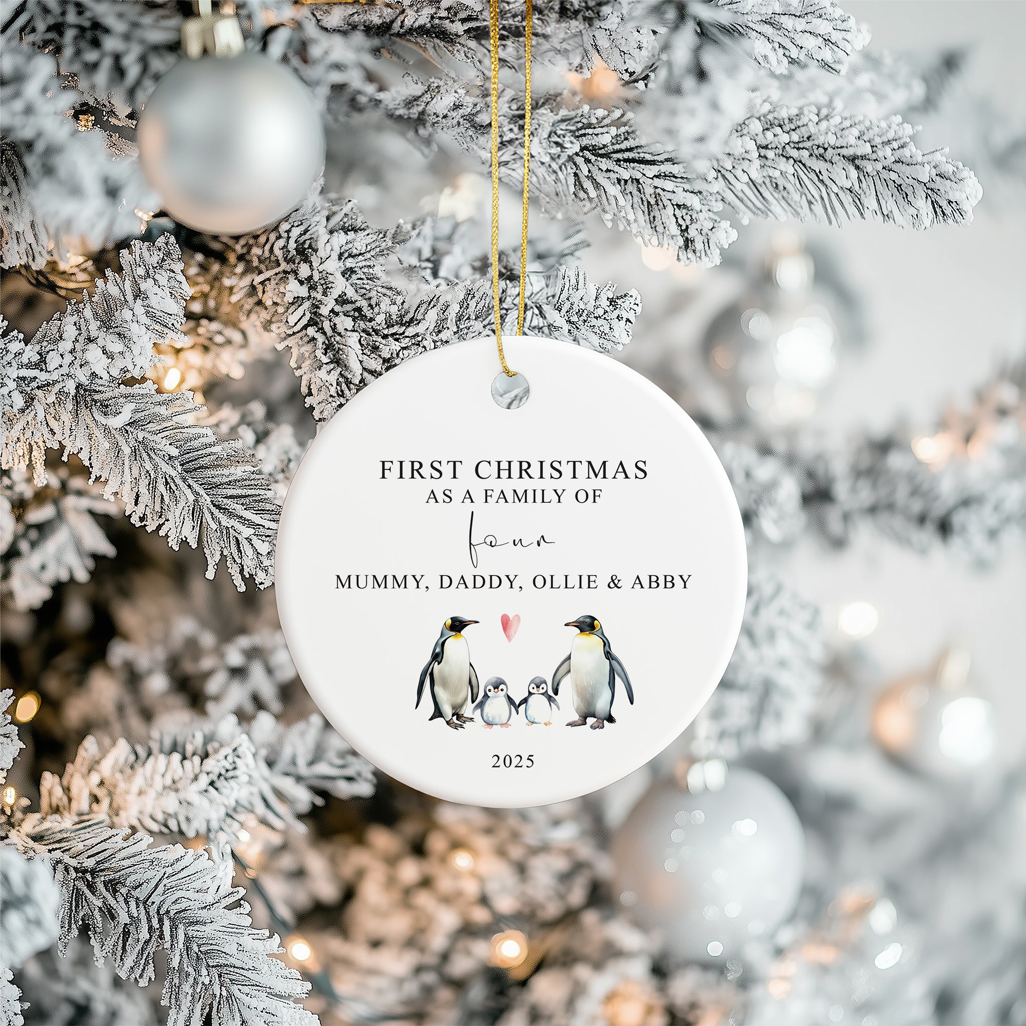 First Christmas as a Family of 3 Decoration Keepsake Christmas Bauble Gift