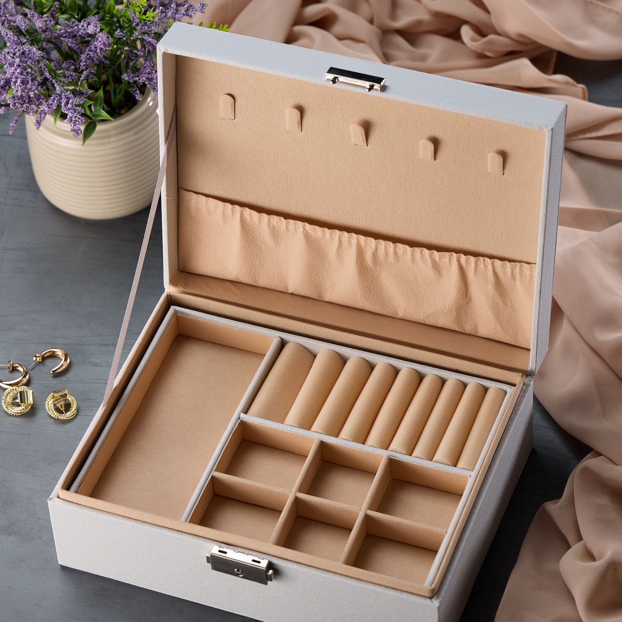 Personalised 60th Birthday Jewellery Box Gift For Her With Butterflies and Flowers