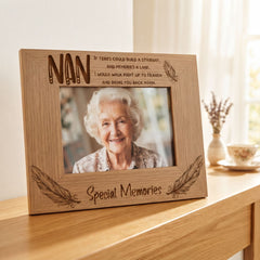 Nan Special Memories Remembrance Photo Frame Gift Oak Wood Finish Nan Photo Frame ukgiftstoreonline