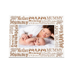 White Engraved Mum Verse Photo Frame Various Sentiments