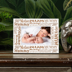 White Engraved Mum Verse Photo Frame Various Sentiments