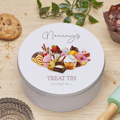 Personalised Nanny's Treats Storage Tin Gift For Any Occasion