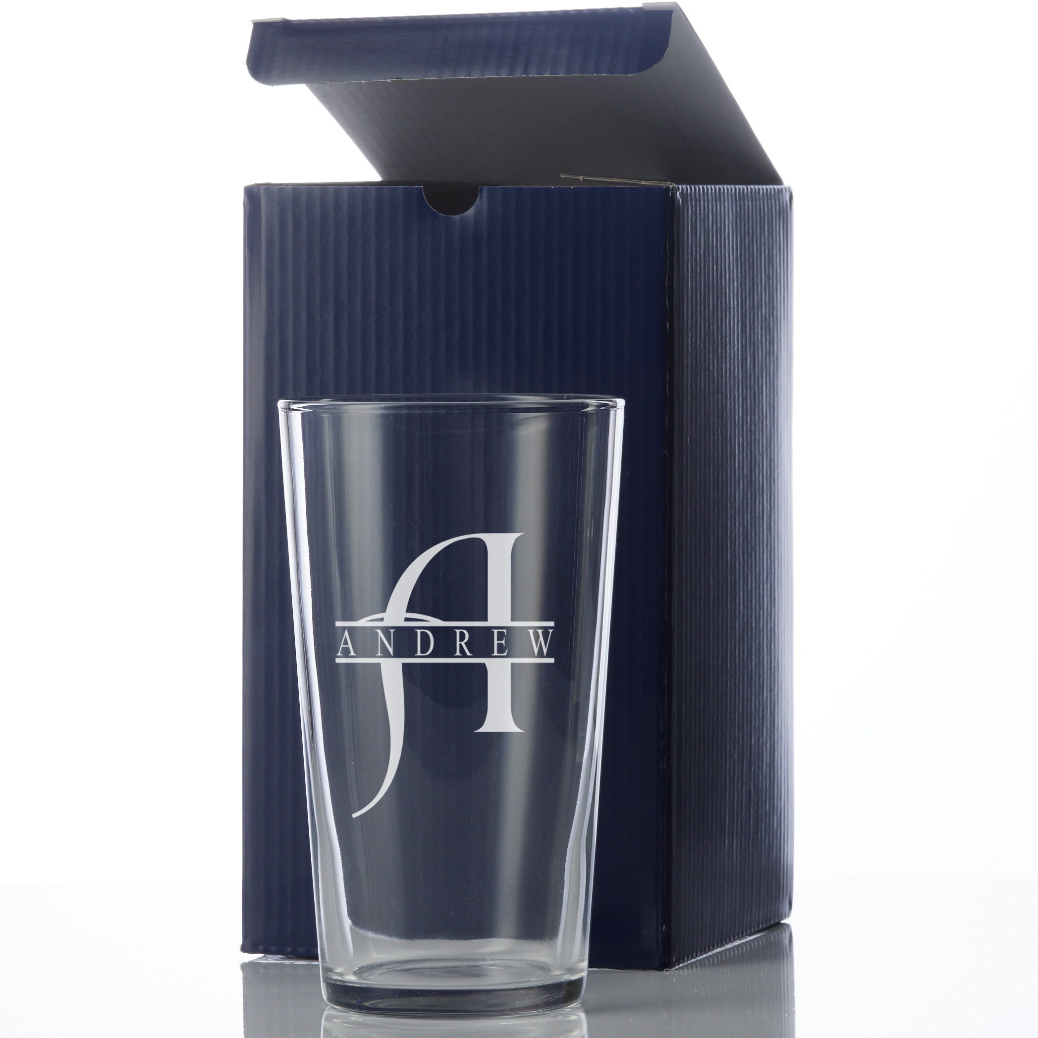 Personalised Engraved Name and Letter  Beer Perfect Pint Glass Gift