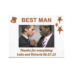 Personalised Best Man White Photo Frame Gift