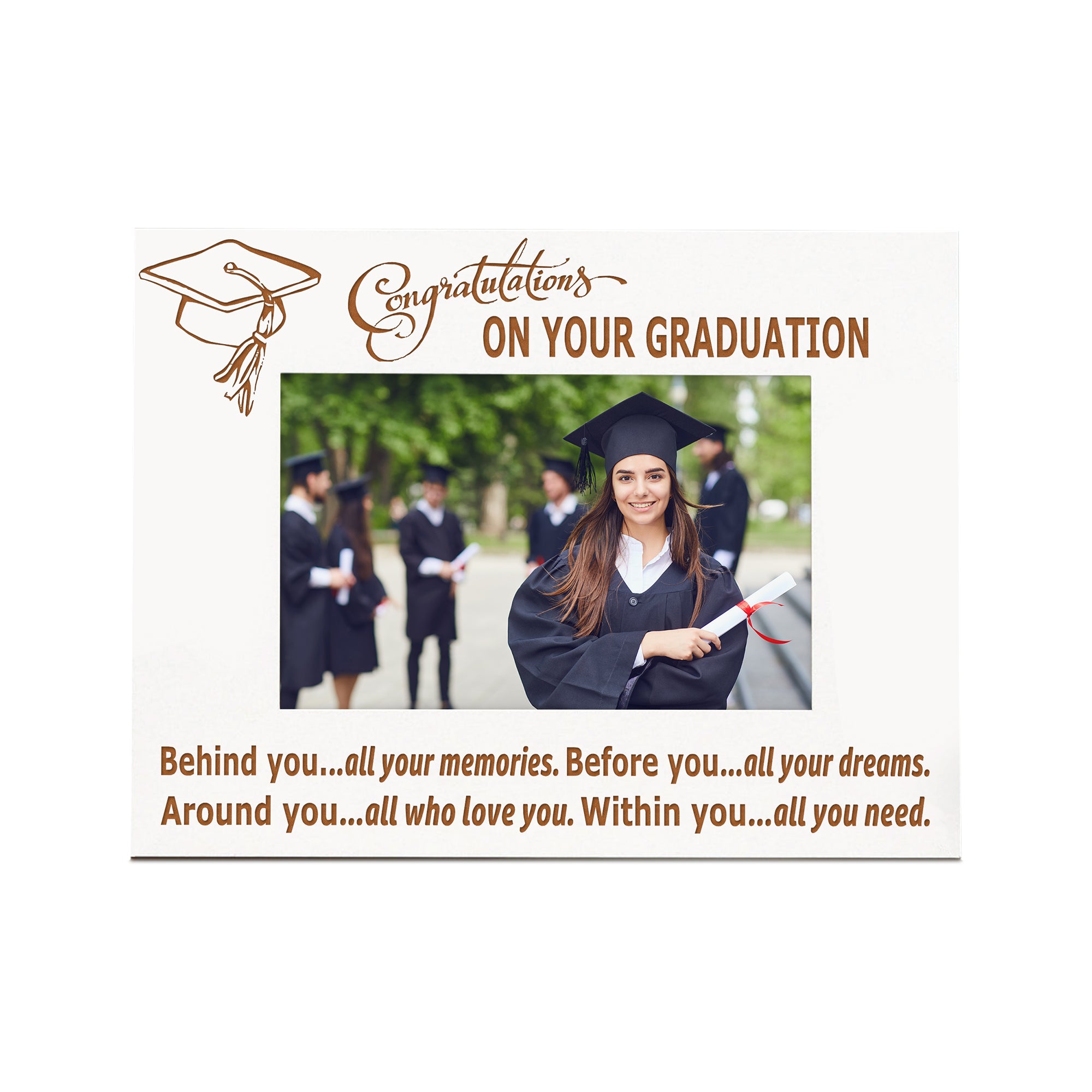 Graduation Memories and Dreams Gift Wooden Photo Frame