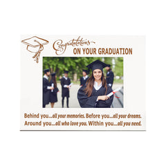 Graduation Memories and Dreams Gift Wooden Photo Frame