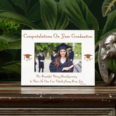 Graduation Beautiful Things About Learning White Wooden Photo Frame Gift