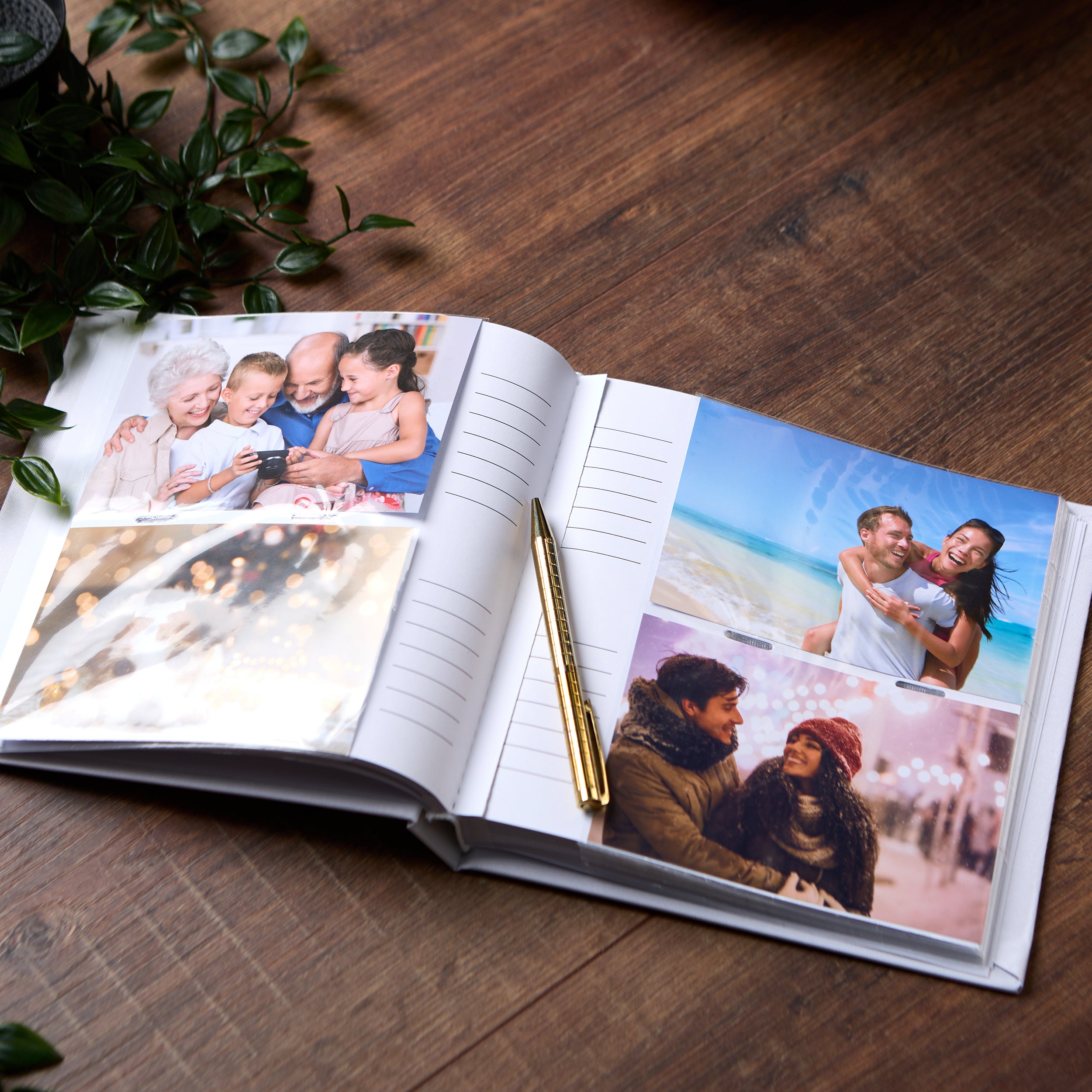 Large Book Bound Personalised Adventure Photo Album With Compass